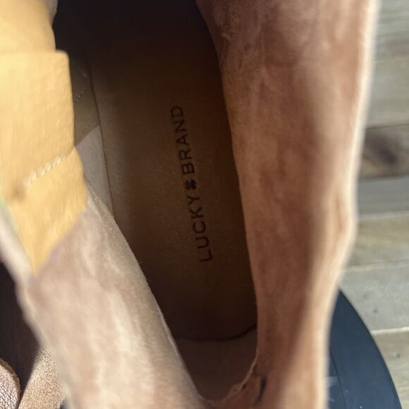 Lucky Brand Womans Size 8.5 Claral Block Brown Heel Ankle Zip Up Booties - Picture 6 of 10